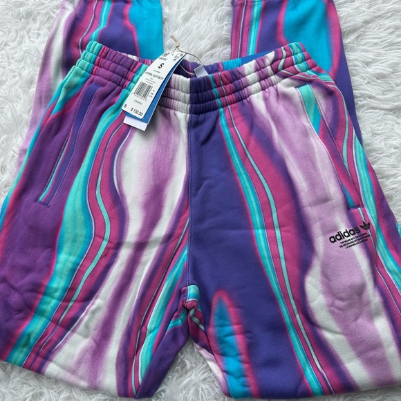 Adidas NWT Trippy Psychedelic Multicolor Drip All Over Print Sweatpants - Picture 6 of 9